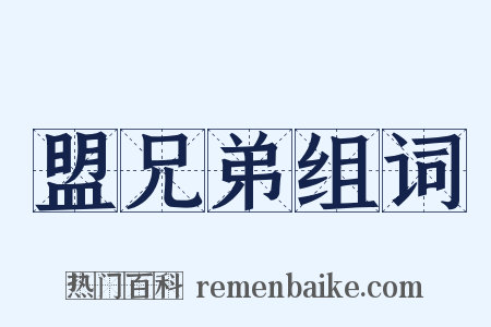 盟兄弟组词是什么意思的图片